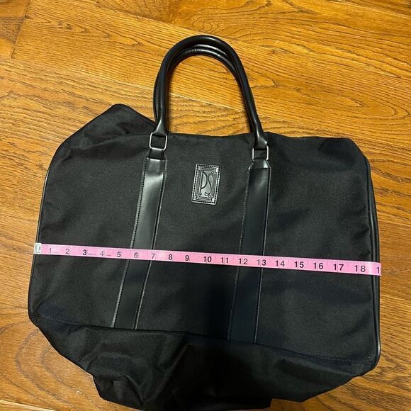 Vtg. Paul Sebastian brand roomy black overnight bag (never used) - Picture 7 of 7